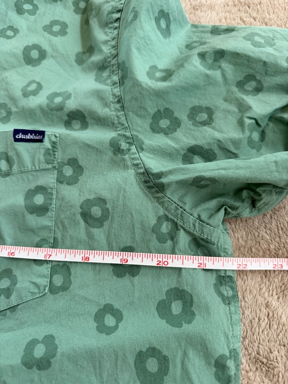 Chubbies Stretch Cotton Regular Fit in Green Floral Print, Size L - Picture 9 of 10
